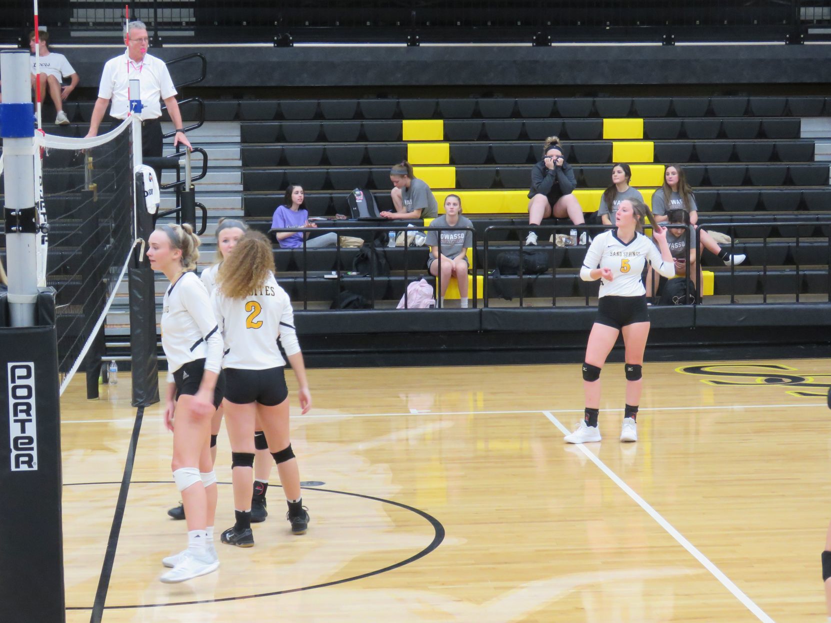 Lady Sandite Volleyball game against the Owasso Rams
